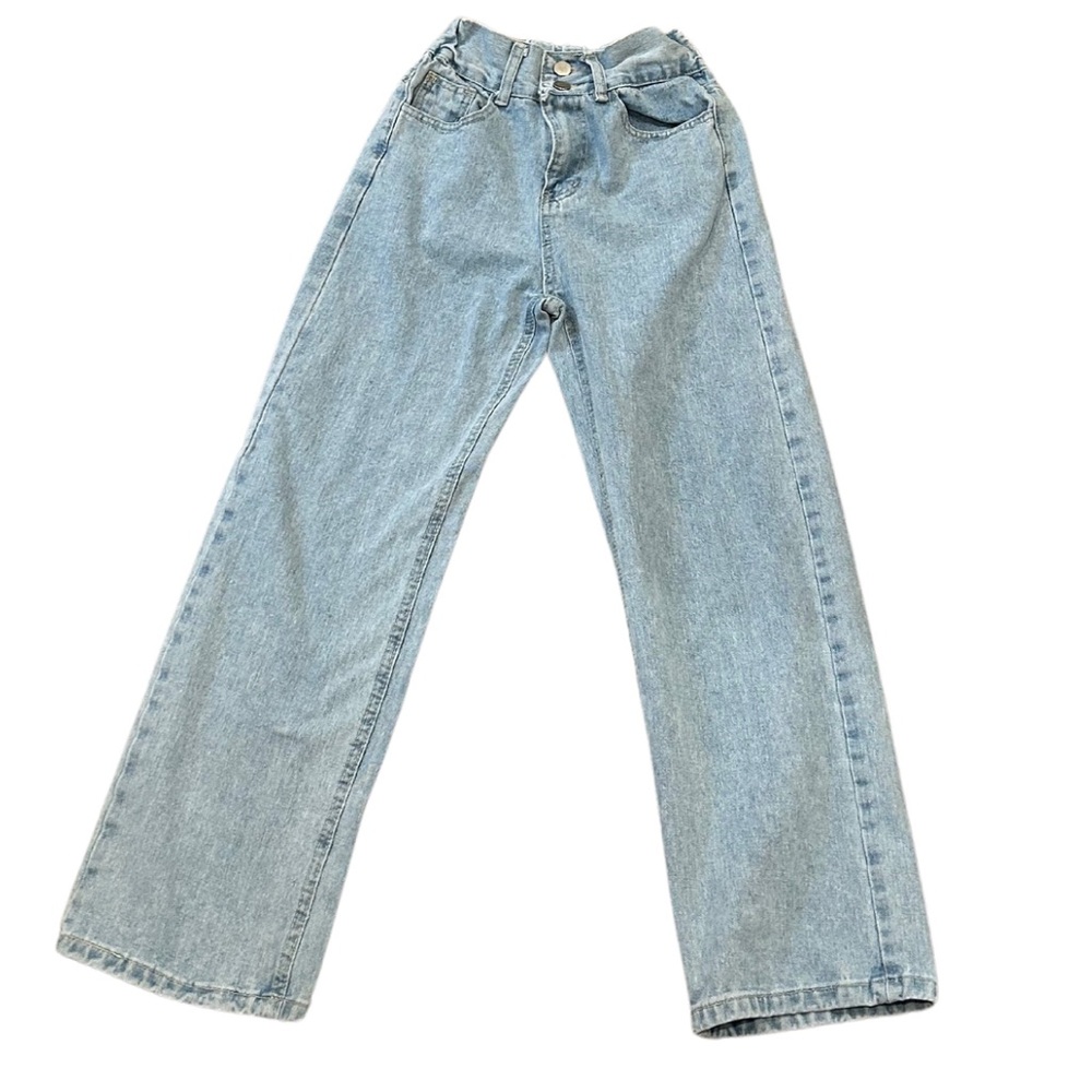 HayLynn New York High Waist Paper Bag Jeans | Light Blue | Fit like an XS/ 23